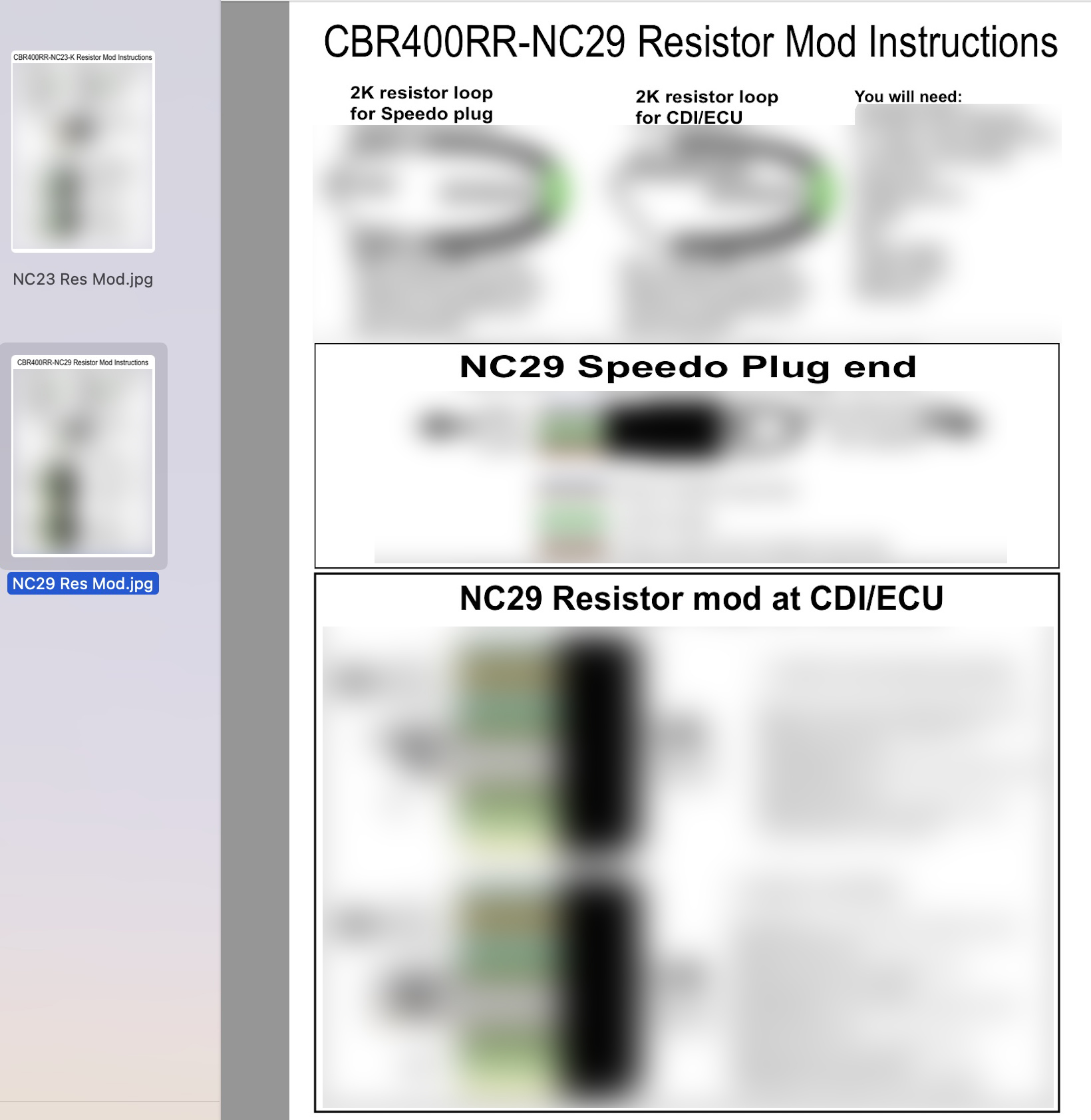 Honda CBR400 Manuals & Parts Micro Fishes - Image 6